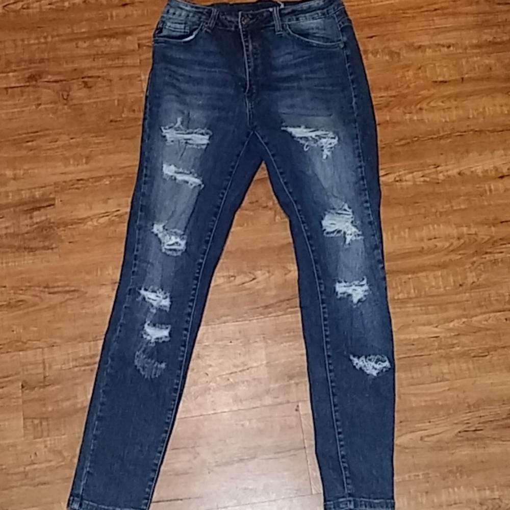 High waisted jeans